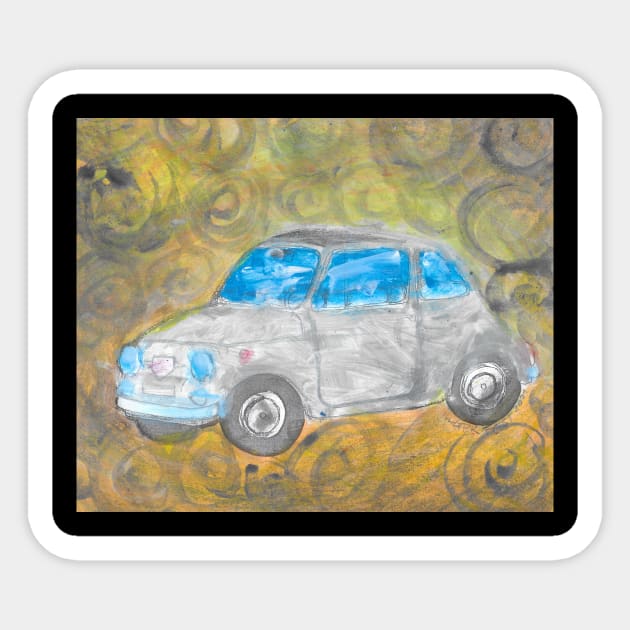 Fiat 500 - 69 Sticker by walter festuccia